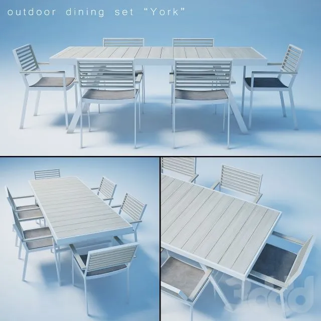 dinning set york 3D Model