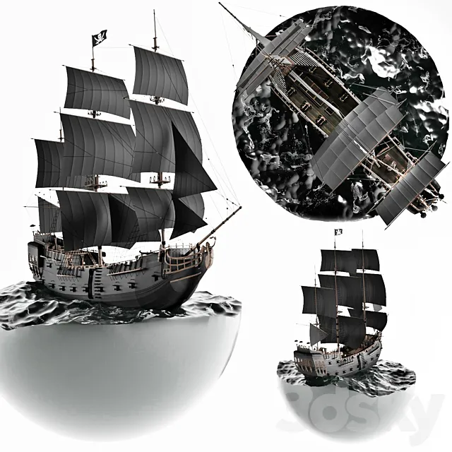 Diorama "Black Pearl" (Black Pearl) 3DModel