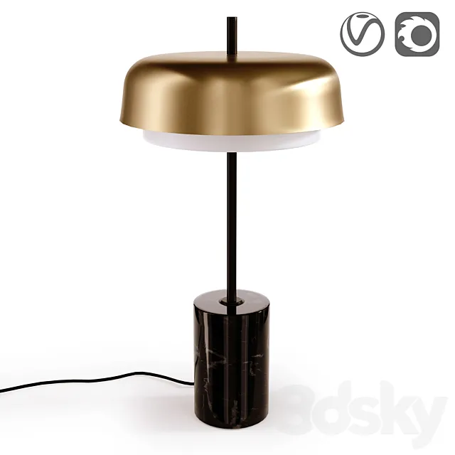 Direct lamp made of metal and marble Clepsos 3D Model