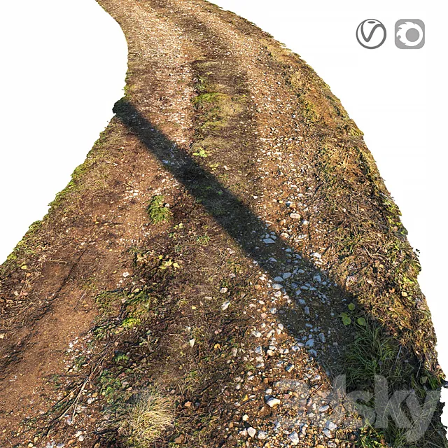 Dirt road material 03 3D Model