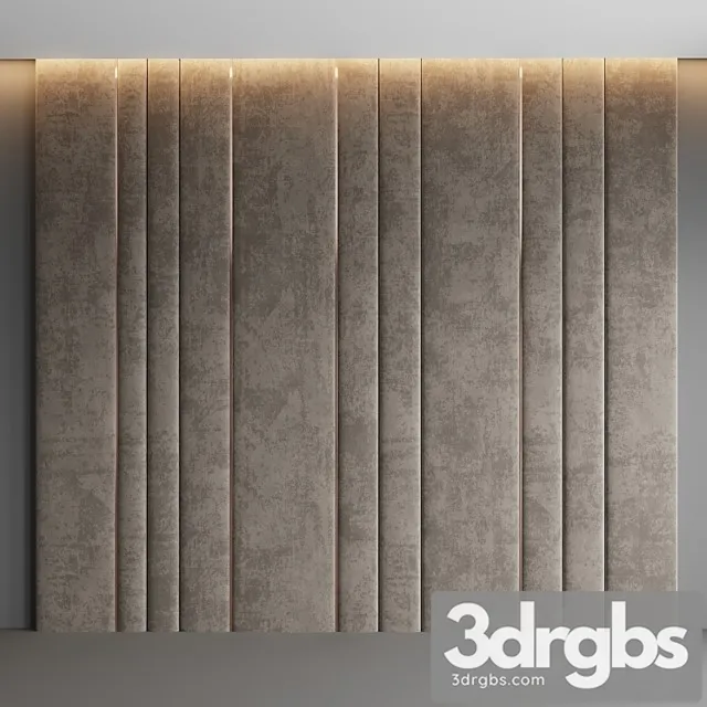 Dirty Beige Velvet Panel 3D Model Free