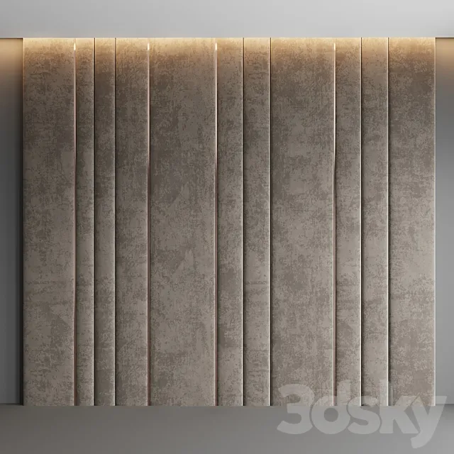 Dirty Beige Velvet Panel 3D Model