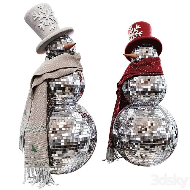 DISCO SNOWMAN 3D Model