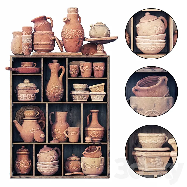 Dishes clay decor n17 _ Clay dishes No. 17 Free Download