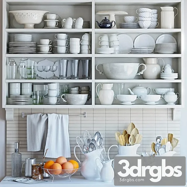 Dishes set - 3 3D Model Free