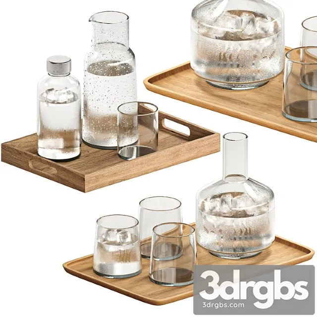 Dishes Tableware Set 01 3D Model Download