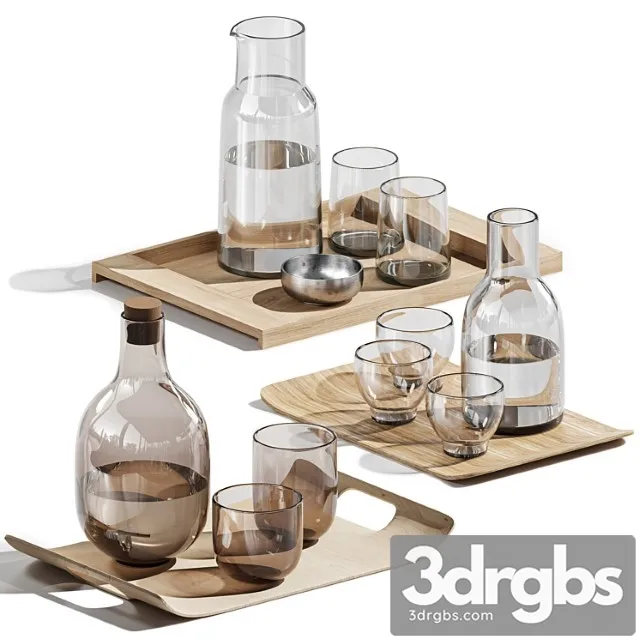 Dishes Tableware Set 03 3D Model Free