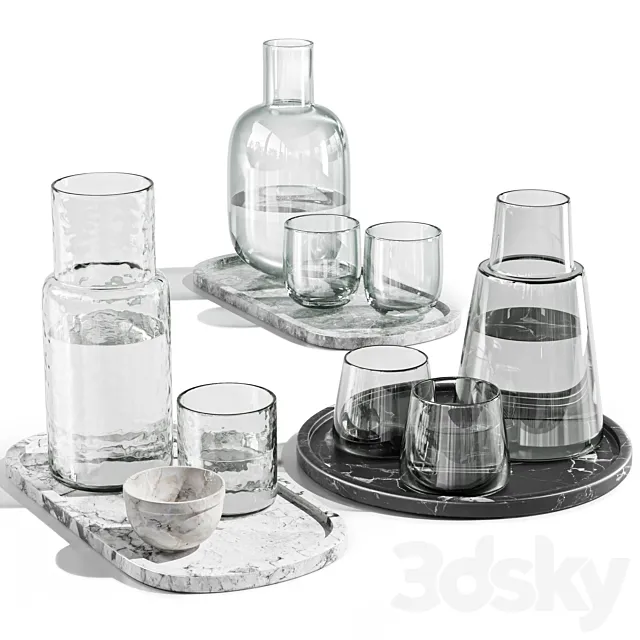 dishes tableware set 04 3D Model
