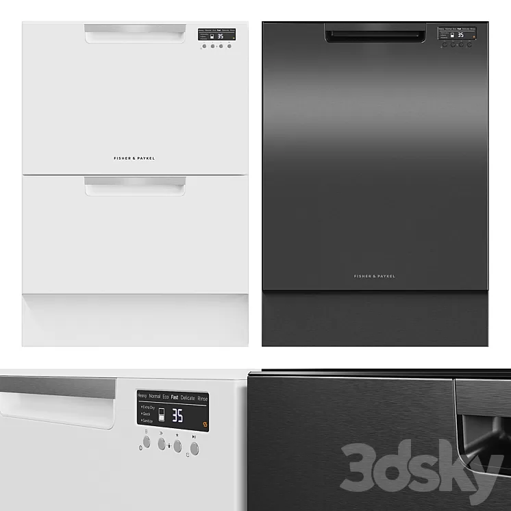Dishwasher Fisher & Paykel DD60DAW9 DW60FC2W1 DW60UC6B 3D Model