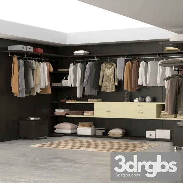 Display Wardrobe 3D Model Free