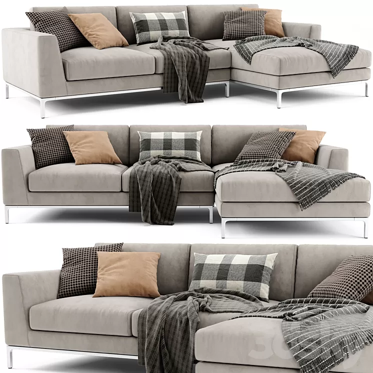 Ditre Italia Artis Chaise Longue Sofa 02 3D Model