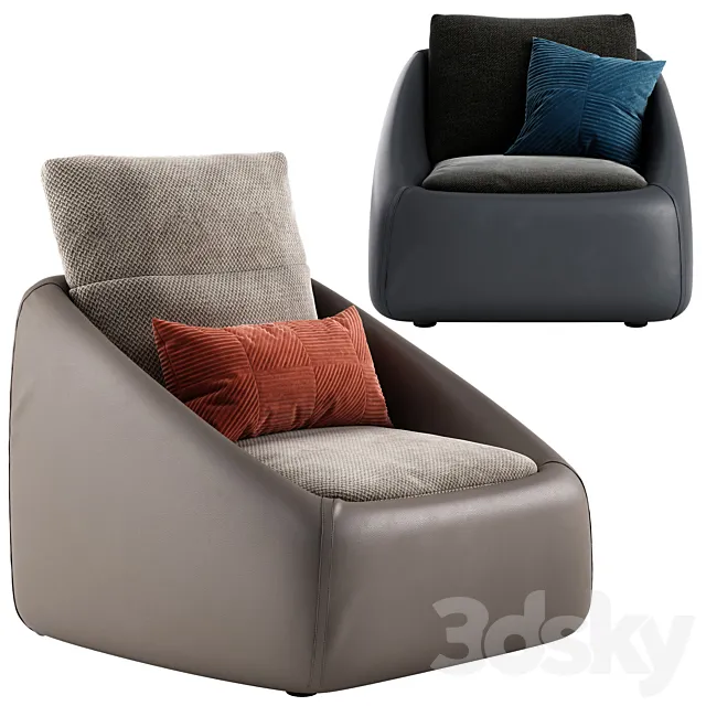 Ditre italia Bend armchair 3D Model