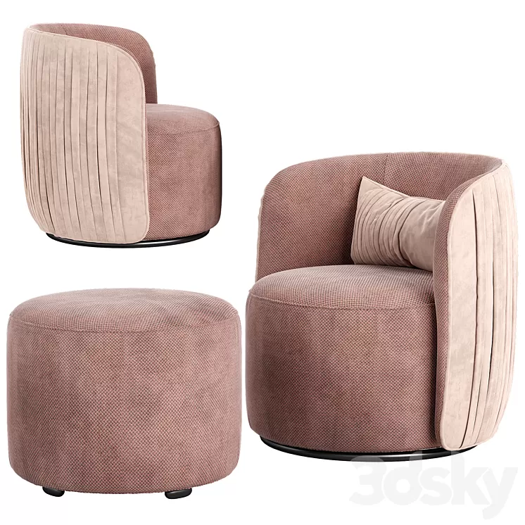 Ditre italia Chloe Luxury armchair 3D Model Free