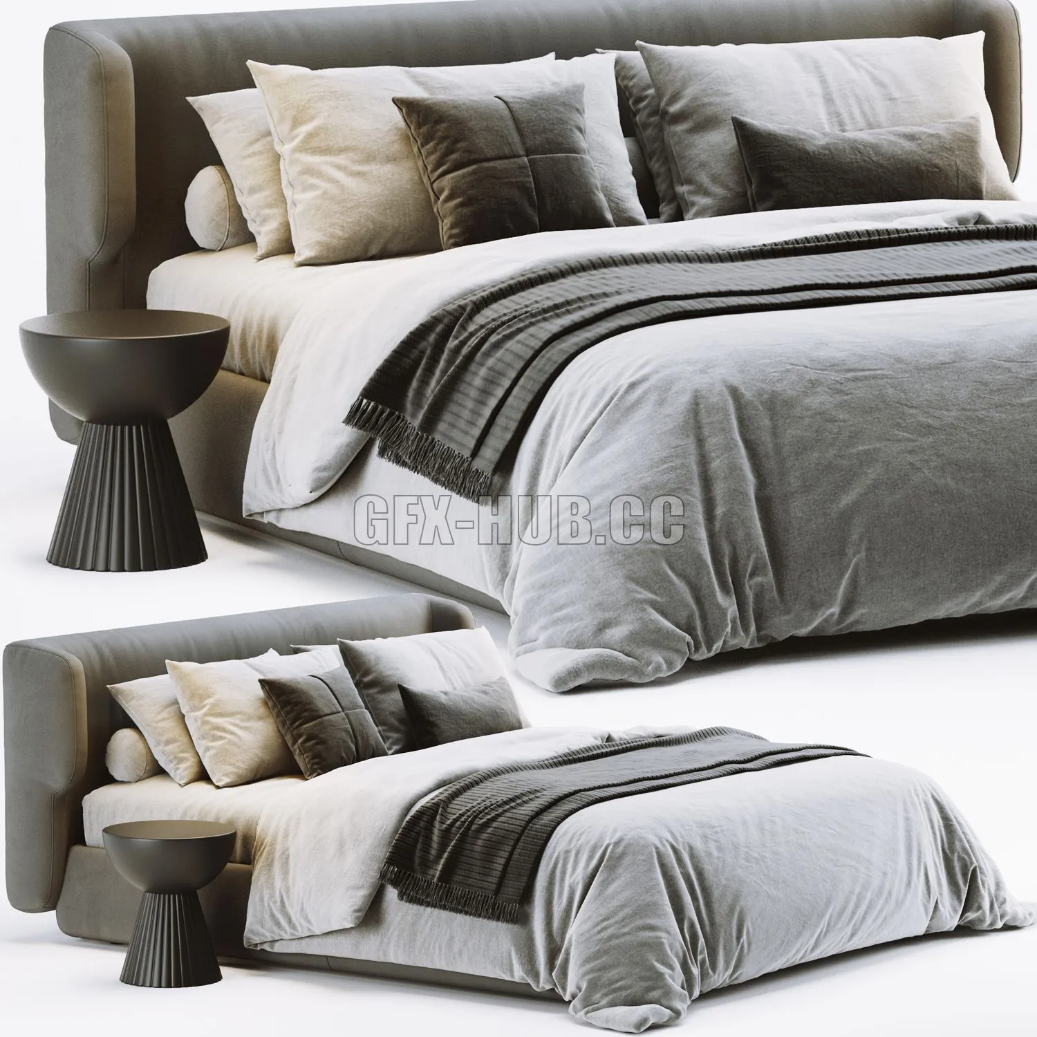 Ditre Italia Claire Bed 1 3D Model