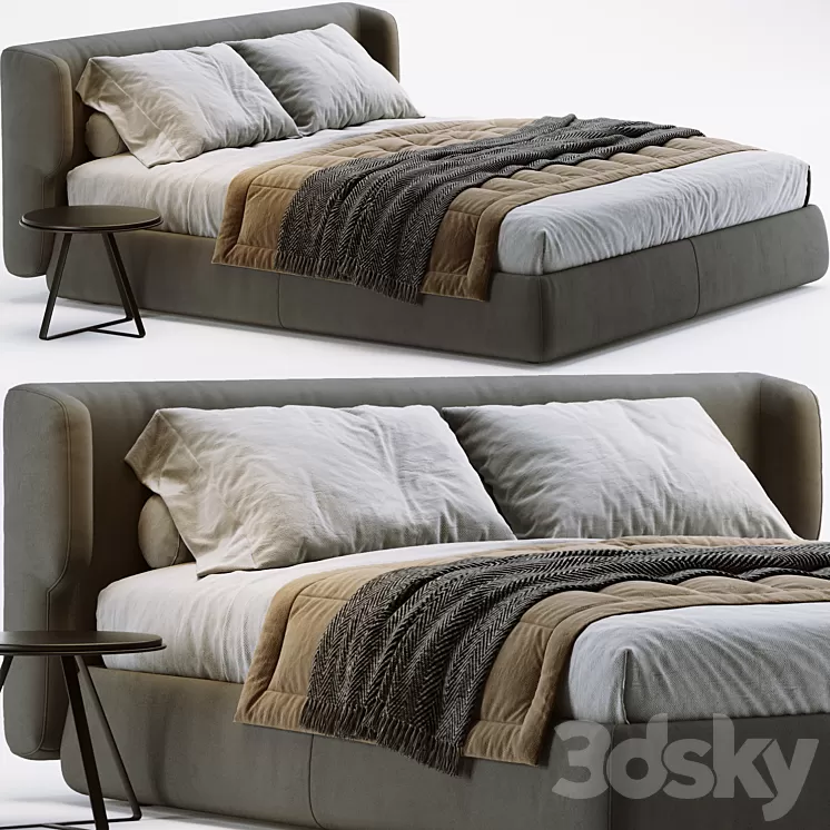 Ditre italia claire bed 3D Model Free