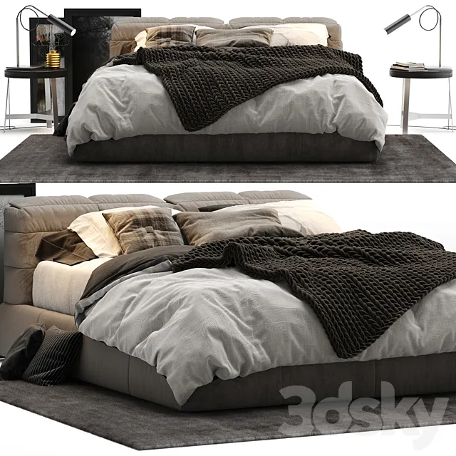 Ditre Italia Dunn Bed 3D Model