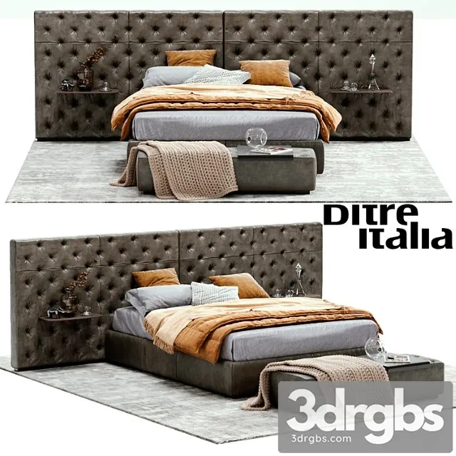 Ditre italia eclectico bed 2 3D Model Free