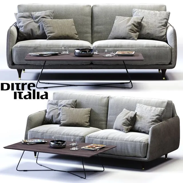 Ditre Italia ELLIOT 2-er Maxi Sofa 3D Model