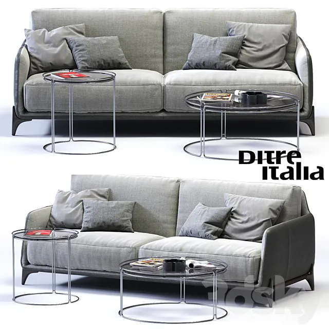 Ditre Italia ELLIOT 3-er Sofa 3D Model