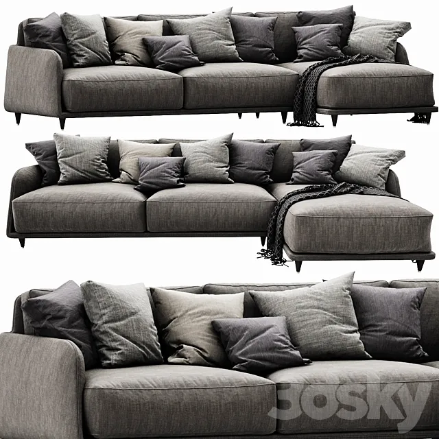 Ditre Italia Elliot Chaise Lounge 3D Model