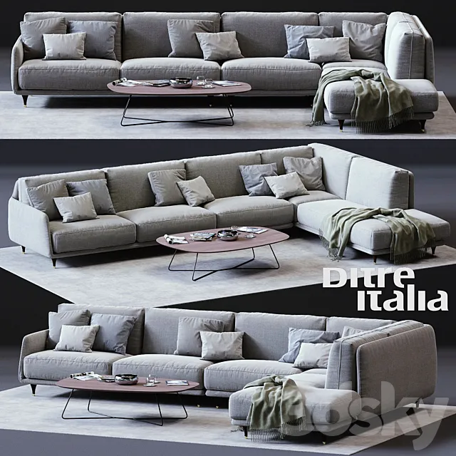 Ditre Italia ELLIOT Corner Sofa 3DModel