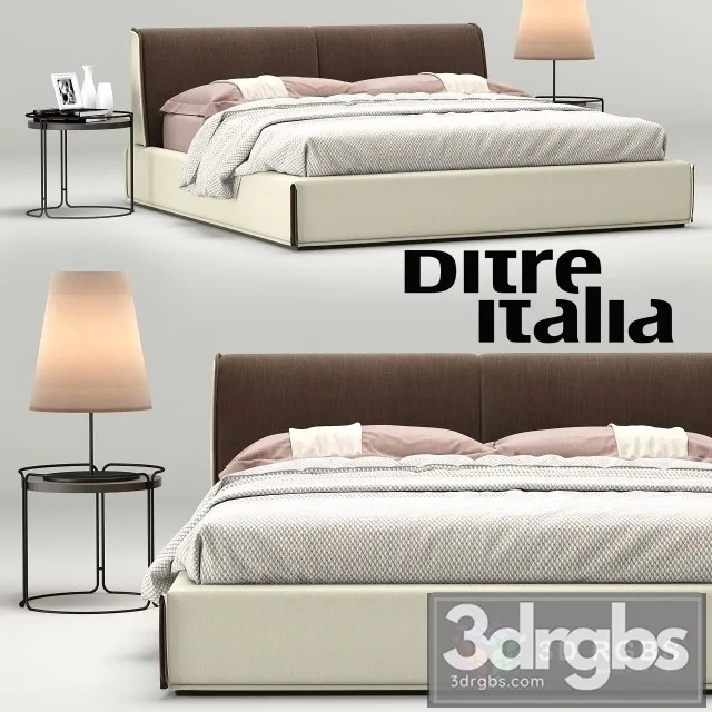 Ditre Italia Fabric Bed 3 3D Model Free