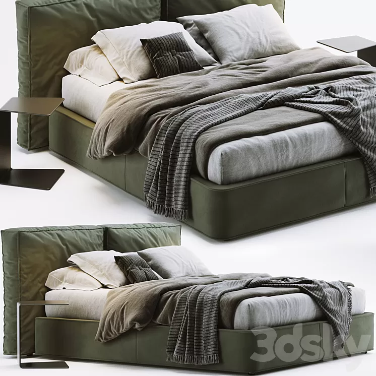 Ditre italia flann bed 3D Model
