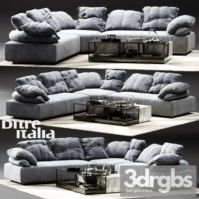 Ditre Italia Flick Flack Corner Sofa 3D Model Free