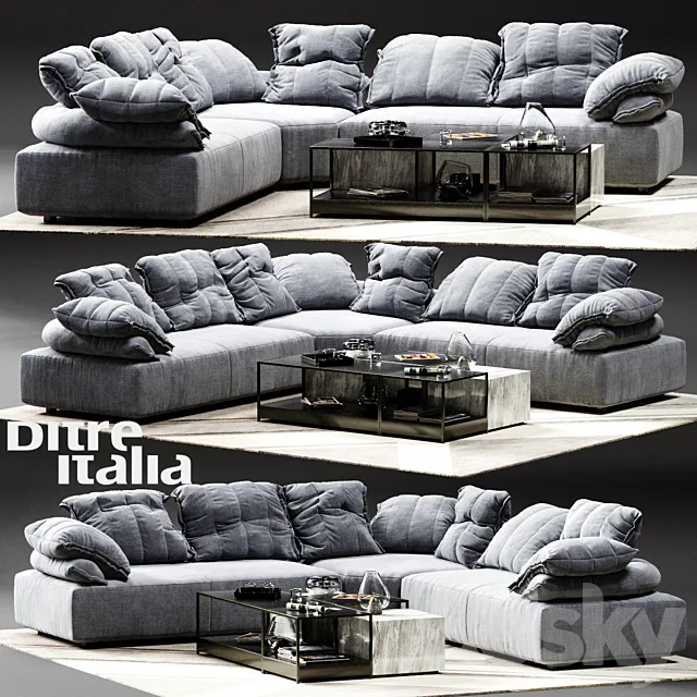 Ditre Italia Flick-Flack Corner Sofa 3D Model