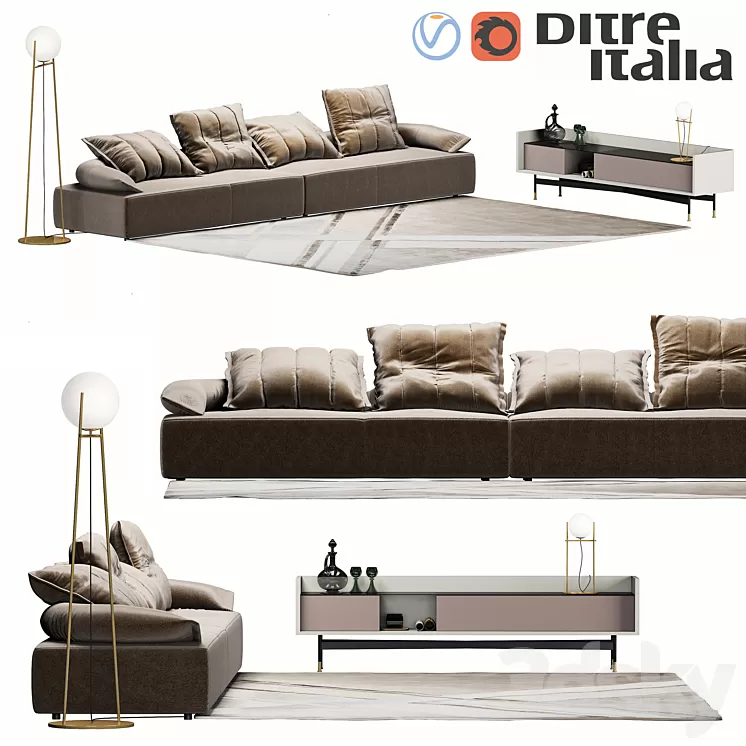 Ditre Italia Flick-Flack sofa 3D Model