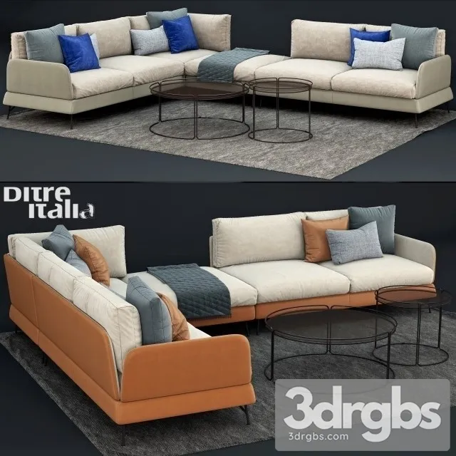 Ditre Italia Jasper Sofa 3D Model Free