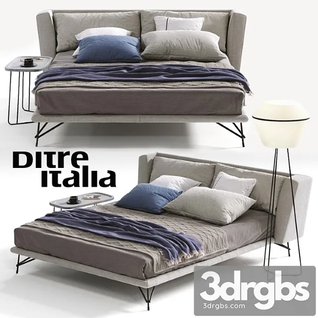 Ditre italia lennox bed 2 3D Model Free