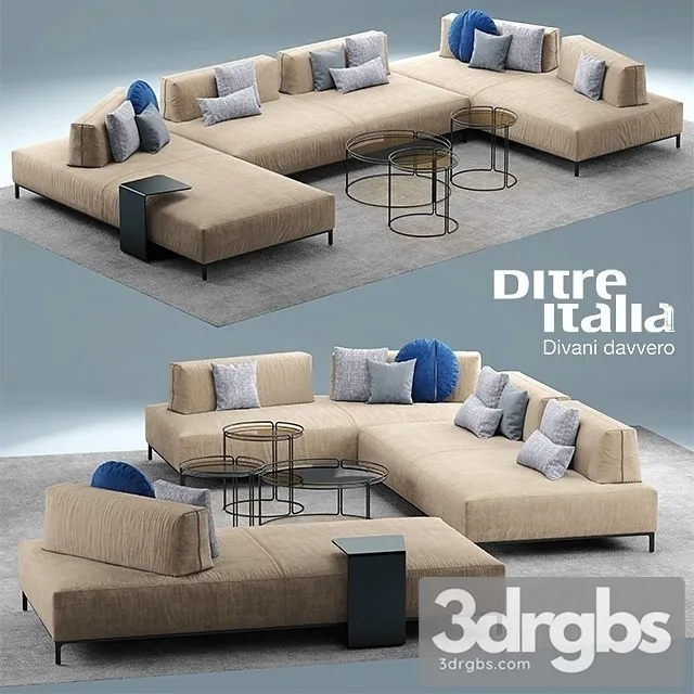 Ditre Italia Sanders Sofa 01 3D Model Free