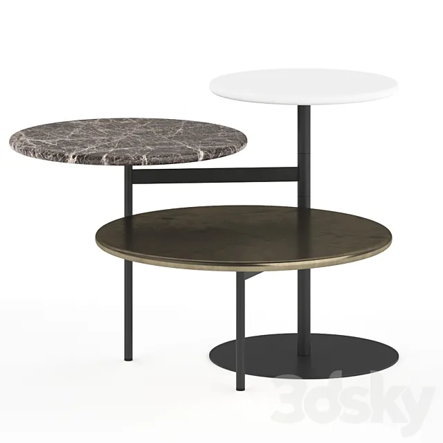 Ditre Italia TRIS Coffee Table 3D Model