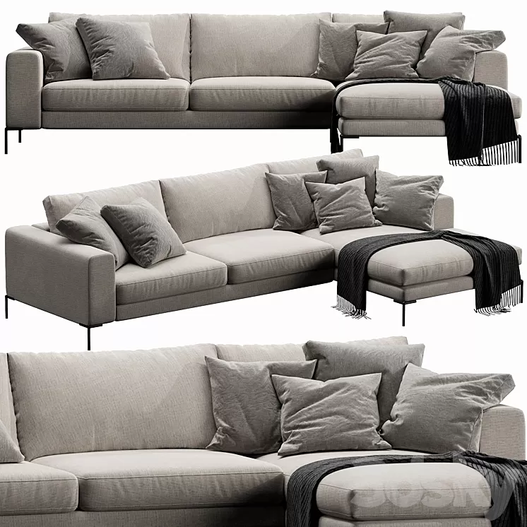 Ditre Italia Union Chaise Lounge 3D Model