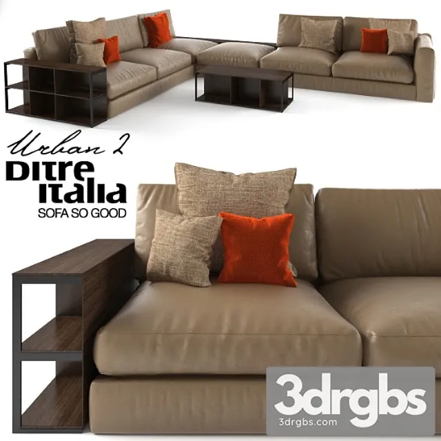 Ditre Italia Urban 2 Sofa 3D Model Free