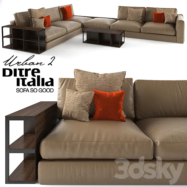 Ditre Italia Urban 2 sofa 3D Model