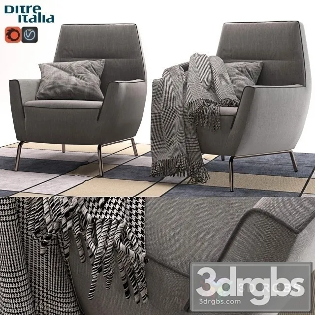 Ditre Vela Armchair 3D Model Free