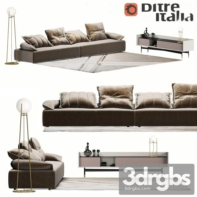 DitreItalia Flick Flack Sofa 3D Model Free