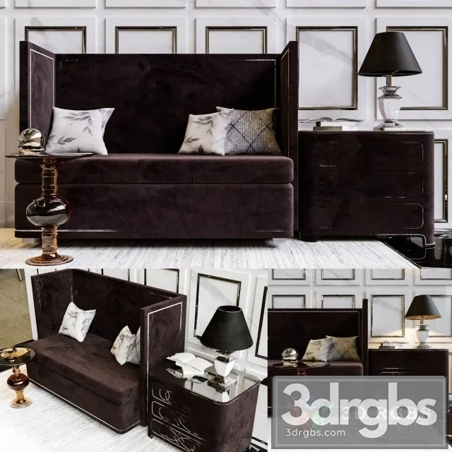 Divan Bernhard Arnchair 3D Model Free