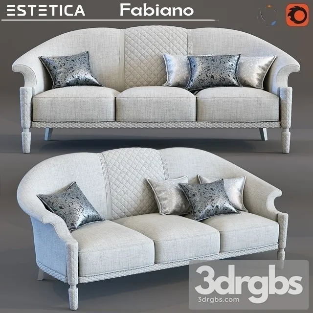 Divan Fabiano Sofa 3D Model Free