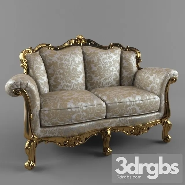 Divan Neoclassic Sofa 04 3D Model Free