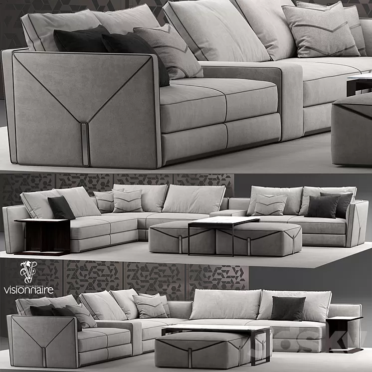 Divan visionnaire Bastian 3D Model