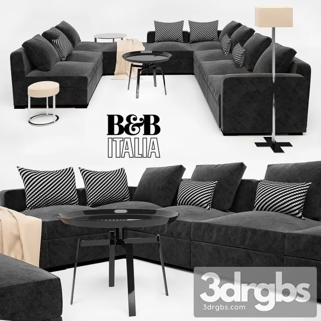 Dives Solatium Collection Black Sofa 01 3D Model Free