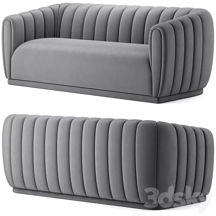 Dixie Velvet Sofa Meridian Furniture 3D Model