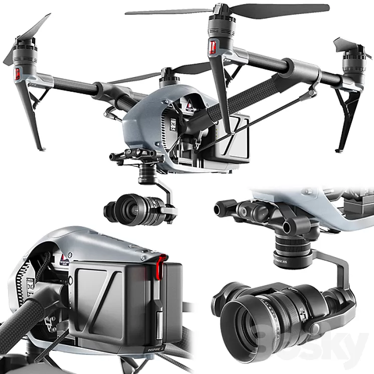 DJI inspire 2 3D Model