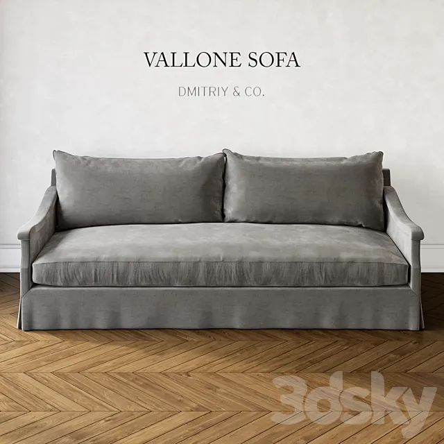 Dmitriy & Co Vallone Sofa 96 3D Model
