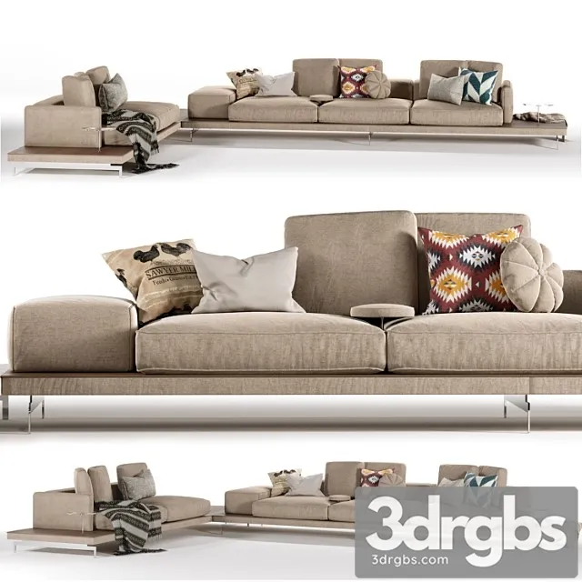 Dock High Version Sofa 03 B&B Italia 3D Model Free
