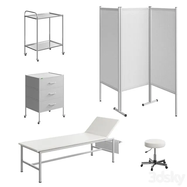 Doctor's Office Furniture Kit 3D Model