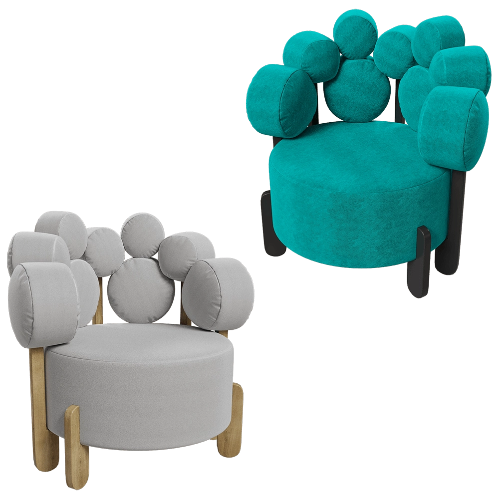 DOFII - Armchair Ikra Round 3D Model